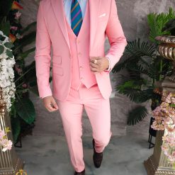 Costum de barbatiroz nasturi aurii Sacou Vesta si Pantalon C4961 4