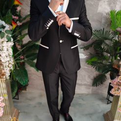 Costum negrualb NASMIRE Sacou Pantalon Papion C4963 4