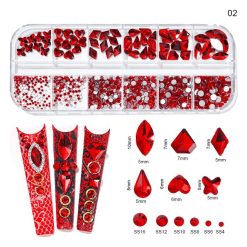 Cristale decor unghii marimi si forme diferite KK-02 - KK-02 - Everin.ro-NAIL ART ❤️ > Pietre si bijuterii