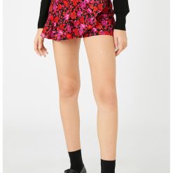 Fusta-pantaloni cu model floral-FEMEI-IMBRACAMINTE/Pantaloni si colanti