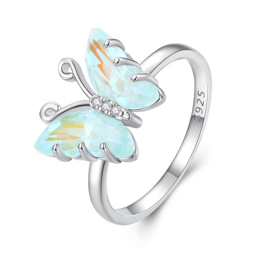 Inel din argint Elegant Turquoise Butterfly-Inele >> Inele din argint