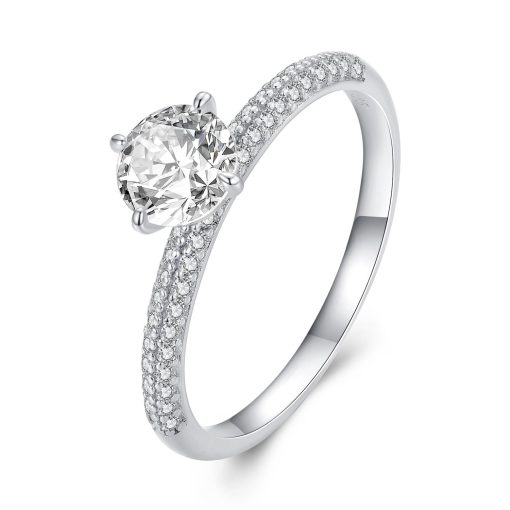 Inel din argint Engagement Shiny Crystal-Inele >> Inele din argint