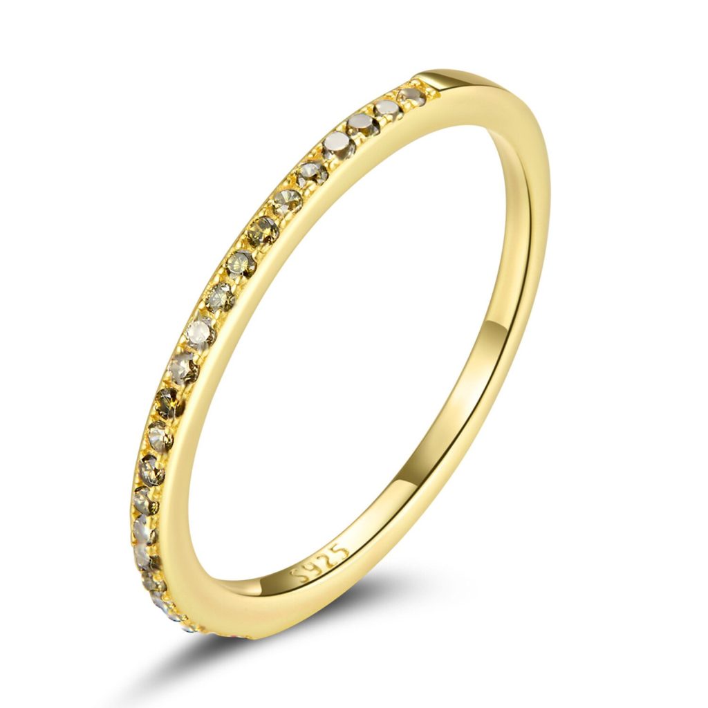 Inel din argint Golden Studded Yellow-Inele >> Inele din argint