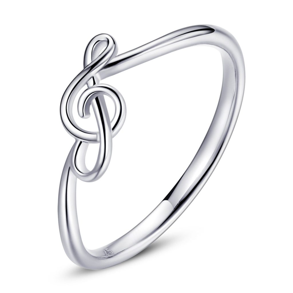 Inel din argint Silver Treble Clef-Inele >> Inele din argint