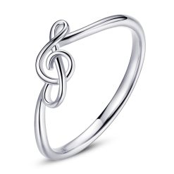 Inel din argint Silver Treble Clef-Inele >> Inele din argint