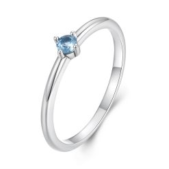 Inel din argint Simple Blue Crystal-Inele >> Inele din argint