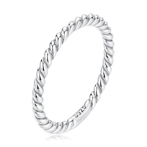 Inel din argint Simple Twisted Silver-Inele >> Inele din argint