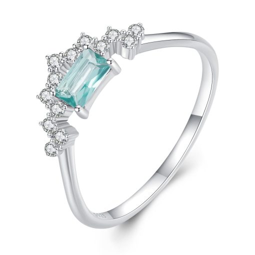 Inel din argint Turquoise Crystal Crown-Inele >> Inele din argint