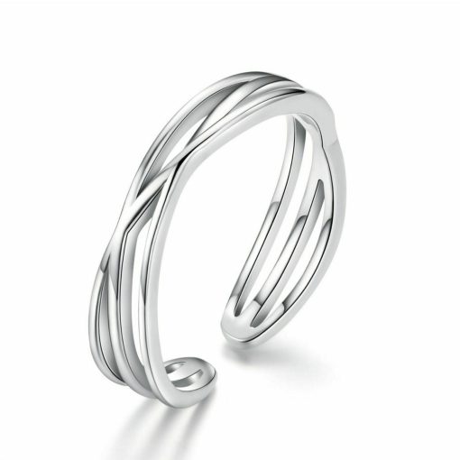 Inel reglabil din argint Silver Thin Ropes-Inele >> Inele din argint