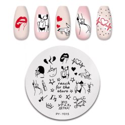 MATRITA METALICA PENTRU STAMPILA PY-Y015 - PY-Y015 - Everin.ro-NAIL ART ❤️ > Matrite si oja stampila