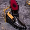 Mocasini / Loafers negri din piele naturala Reginald Hand Made - P1085-Pantofi