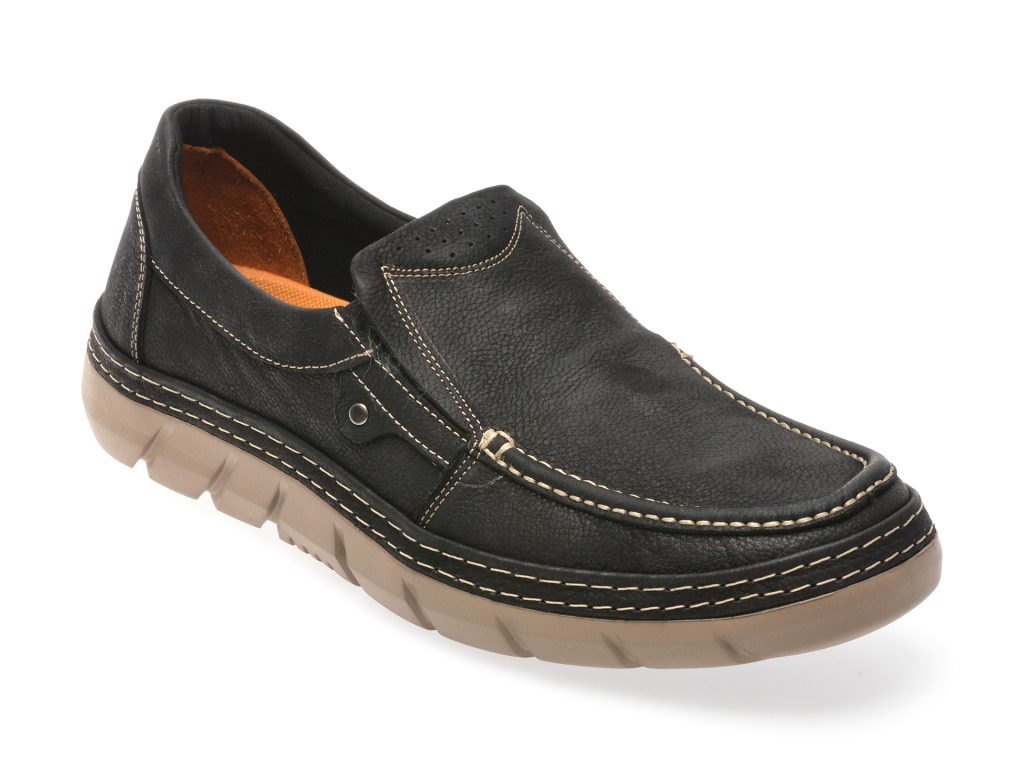 Mocasini casual PANORAMA negri