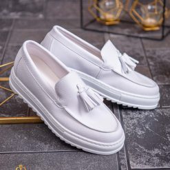 Mocasini de barbati casual alb talpa inalta ultra usoara – AD632 3
