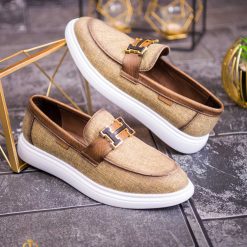 Mocasini de barbati casual bej talpa inalta ultra usoara – AD627 5