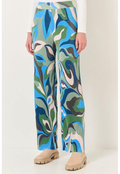 Pantaloni ampli cu model abstract-FEMEI-IMBRACAMINTE/Pantaloni si colanti