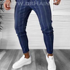 Pantaloni barbati casual regular fit bleumarin B1551 B6-1.3/ 19-4 E~-Pantaloni > Pantaloni casual