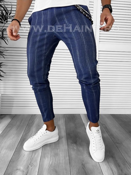 Pantaloni barbati casual regular fit bleumarin B1551 B6-1.3/ 19-4 E~-Pantaloni > Pantaloni casual
