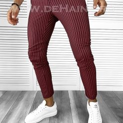 Pantaloni barbati casual regular fit grena A8420 P18-4.1-Pantaloni > Pantaloni casual