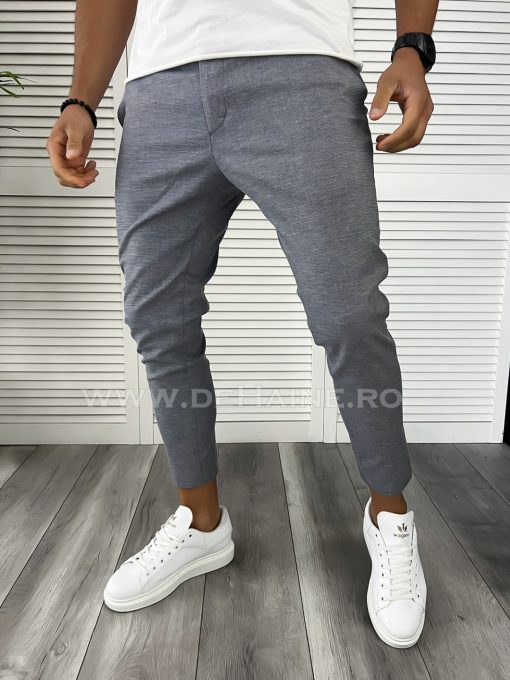 Pantaloni barbati casual regular fit gri B8000 P18-4.3-Pantaloni > Pantaloni casual