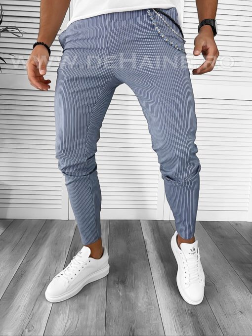 Pantaloni barbati casual regular fit in dungi B7867 E 12-4~-Pantaloni > Pantaloni casual