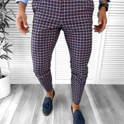 Pantaloni barbati eleganti in carouri 10061 F2-3.3 / 10-4 E ~-Pantaloni > Pantaloni eleganti