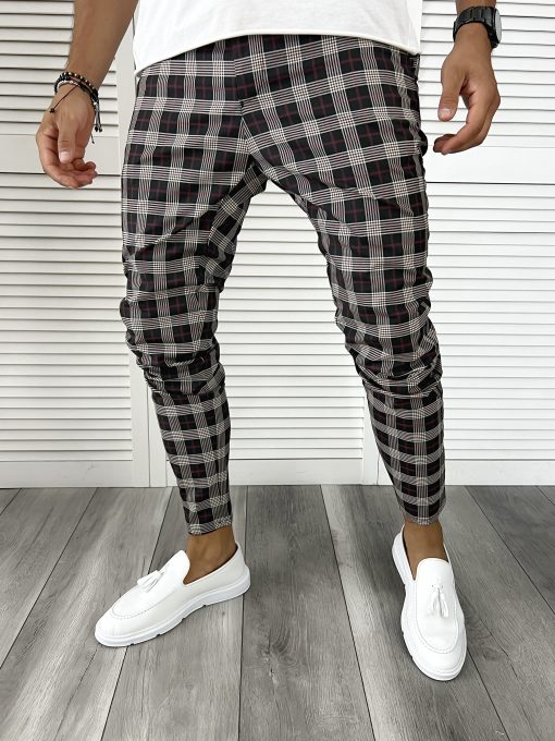 Pantaloni barbati eleganti in carouri B8787 P19-6.2-Pantaloni > Pantaloni eleganti