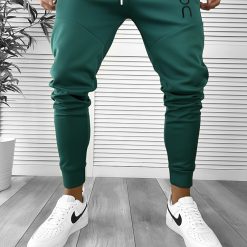 Pantaloni de trening verde conici 12260 O6-3.2-Pantaloni > Pantaloni de trening