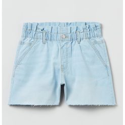 Pantaloni scurti din denim cu aspect decolorat-FETE-IMBRACAMINTE/Sorturi