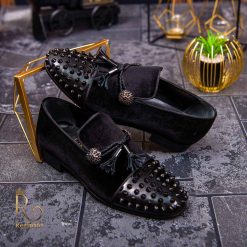 Pantofi Loafers de barbati negri din piele naturala Reginald P1463 2