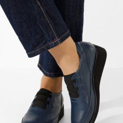 Pantofi casual dama piele Zelya navy-Pantofi dama casual-Pantofi dama casual