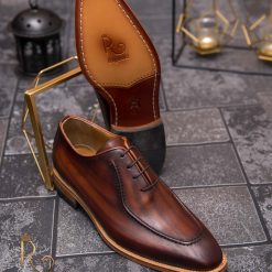 Pantofi eleganti de barbati din piele naturala Maro P1589 2