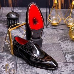 Pantofi eleganti de barbati din piele naturala Negru P1573 2