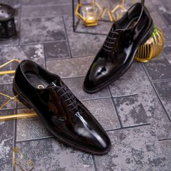 Negru lăcuit - P1548-Pantofi