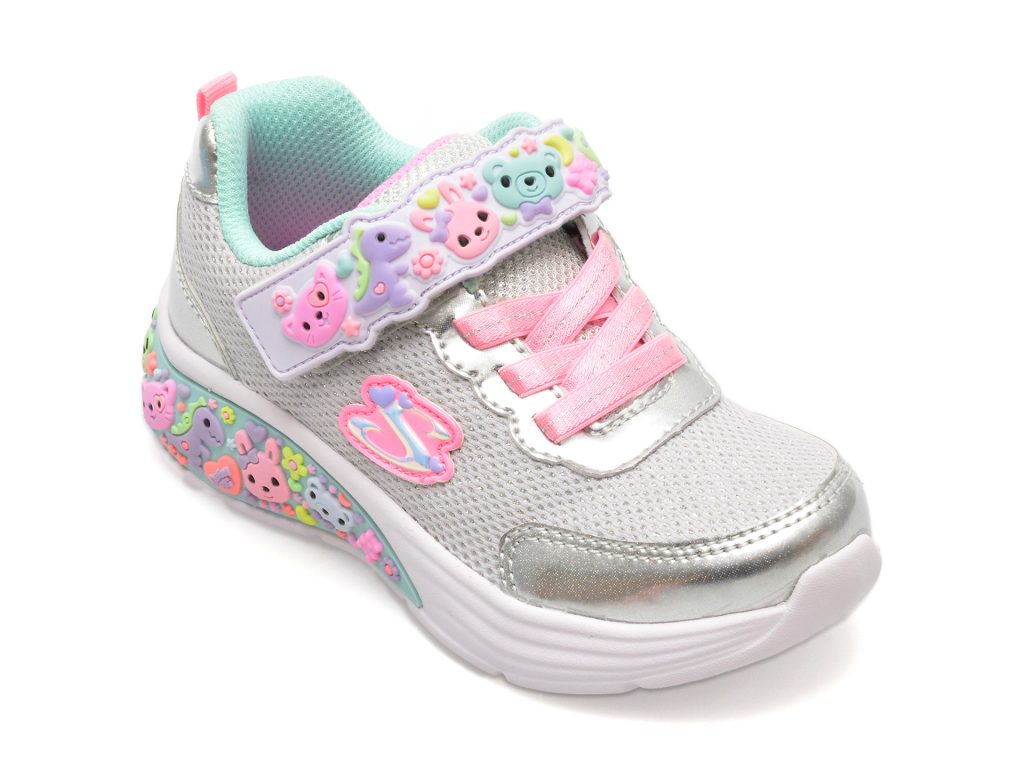 Pantofi sport SKECHERS argintii