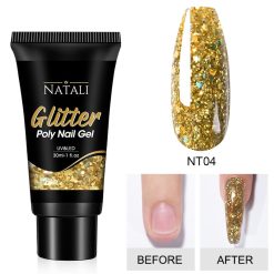 Polygel Glitter Natali NT04 30gr - NT01 - Everin-Polygel / Acryl❤️ > Polygel Natali Glitter