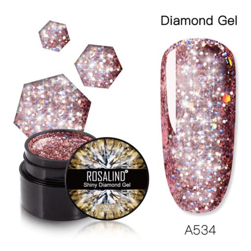 SHINY DIAMOND COLOR GEL A534 - A534 - Everin.ro-GELURI COLORATE ❤️ > SHINY RAINBOW ROSALIND