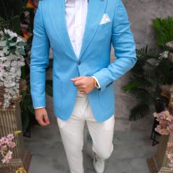 Albastru deschis- SC916-Sacouri