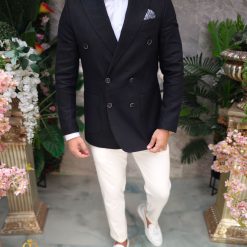 Sacou de barbati din IN Slim Fit Negru SC911 7