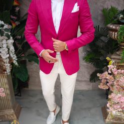 Sacou de barbati din IN Slim Fit Roz SC913 5