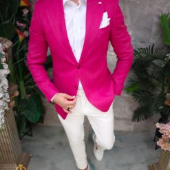 Sacou de barbati din IN Slim Fit Roz SC913 7