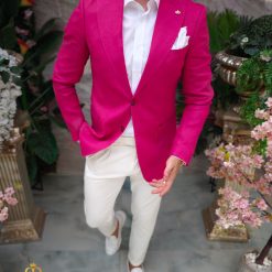 Sacou de barbati din IN Slim Fit Roz SC913 8