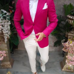 Sacou de barbati din IN Slim Fit Roz SC913 9