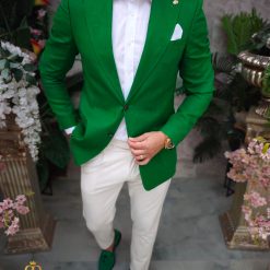 Sacou de barbati din IN Slim Fit Verde SC915 7