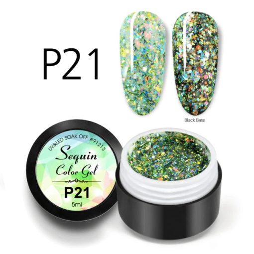 Sequin Color Gel P21 - P21 - Everin.ro-GELURI COLORATE ❤️ > Sequin Color Gel