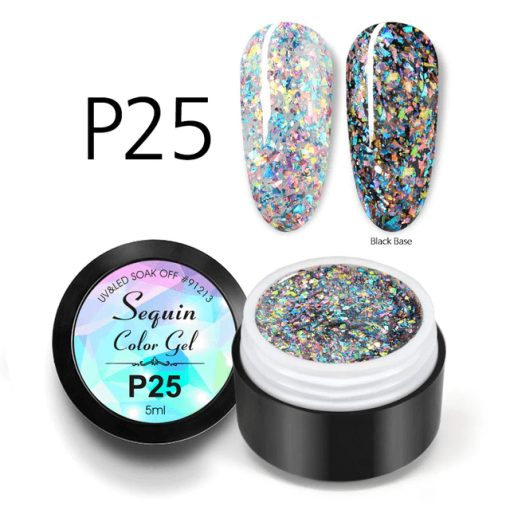 Sequin Color Gel P25 - P25 - Everin.ro-GELURI COLORATE ❤️ > Sequin Color Gel