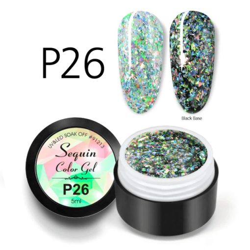 Sequin Color Gel P26 - P26 - Everin.ro-GELURI COLORATE ❤️ > Sequin Color Gel