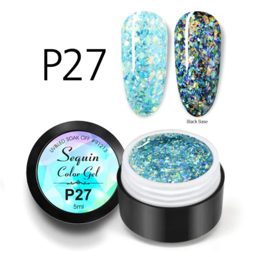 Sequin Color Gel P27 - P27 - Everin.ro-GELURI COLORATE ❤️ > Sequin Color Gel