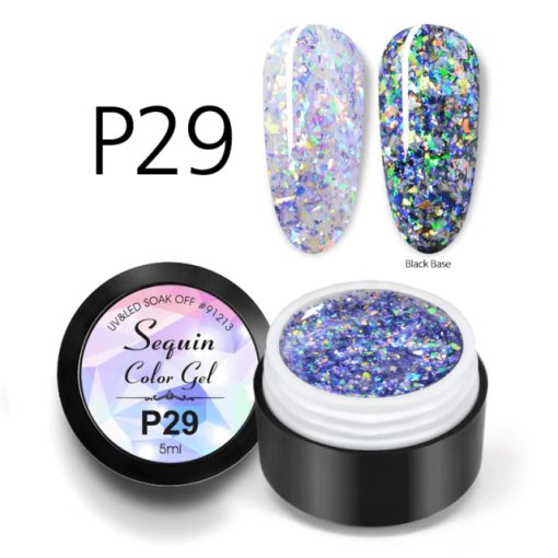 Sequin Color Gel P29 - P29 - Everin.ro-GELURI COLORATE ❤️ > Sequin Color Gel