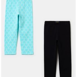 Set de pantaloni cu talie elastica - 2 perechi-FETE-IMBRACAMINTE/Blugi