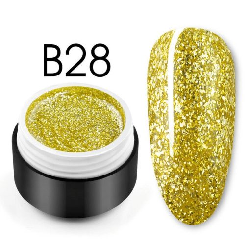 Shiny Platinum Color Gel B28 - B28 - Everin.ro-GELURI COLORATE ❤️ > Shiny Platinum Color Gel